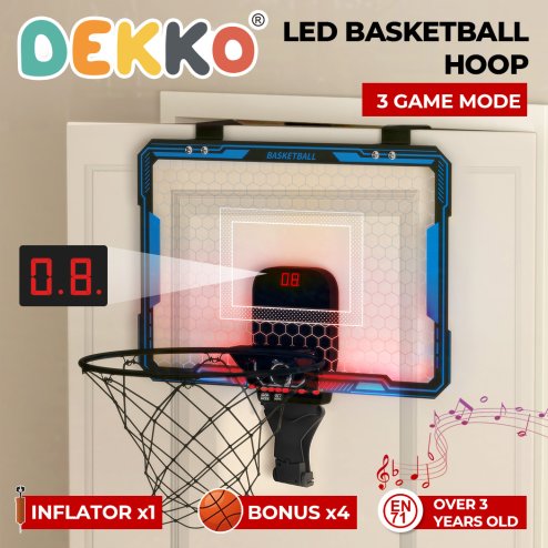 Dekko Basketball Hoop Automatic Scoring for Kids With 4 Balls