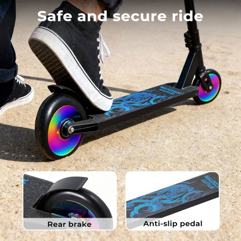 Monvelo Stunt Scooter Aluminium Deck Alloy Core Wheels