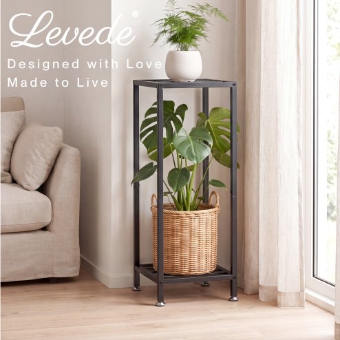 Levede 2 Tier Plant Stand Flower Pot Rack Shelf Planter Holder Indoor Outdoor