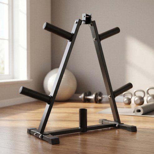 Centra Weight Plate Storage Rack Olympic Plate Holder Gym Weight Stand Tree