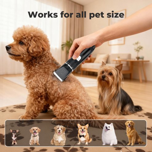 Skylos Pet Clipper Cat Dog Grooming Trimmer Shaver Cordless Rechargeable Kit