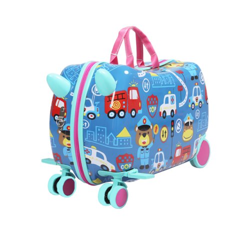 Dekko Kids Ride On Suitcase Children Travel Luggage Carry Bag Trolley