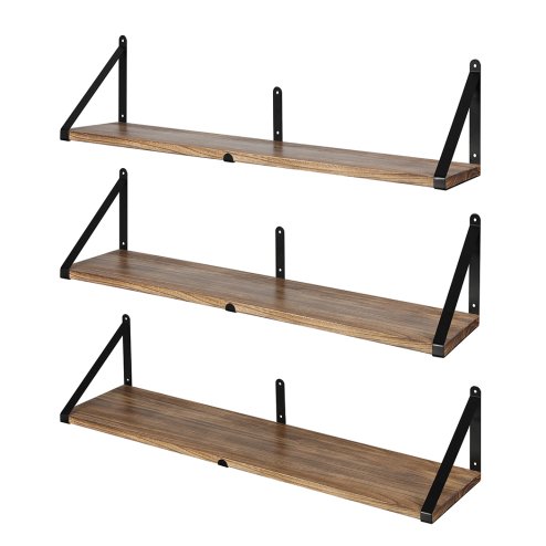 Levede Floating Shelves Wall Mounted Book Shelves for Wall Set of 3 Natural