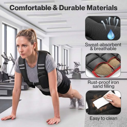 Centra 5.5kg Weighted Vest Running Fitness Training Exercise Vest Adjustable