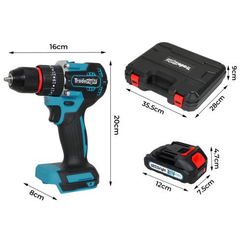 Traderight 96 in 1 Cordless Electric Drill Set Driver Screwdriver Rechargeable