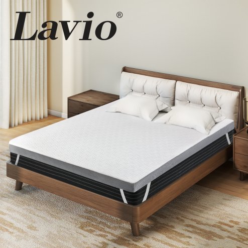 Lavio Double Mattress Topper Memory Foam Ergonomic Dual Layer Hotel Quality