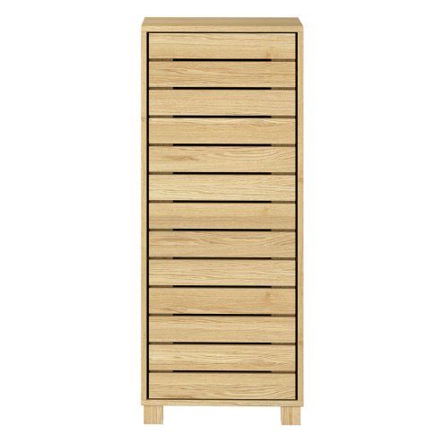 Levede Floor Bathroom Storage Cabinet Handleless Wood Floor Shelf Unit Cupboard