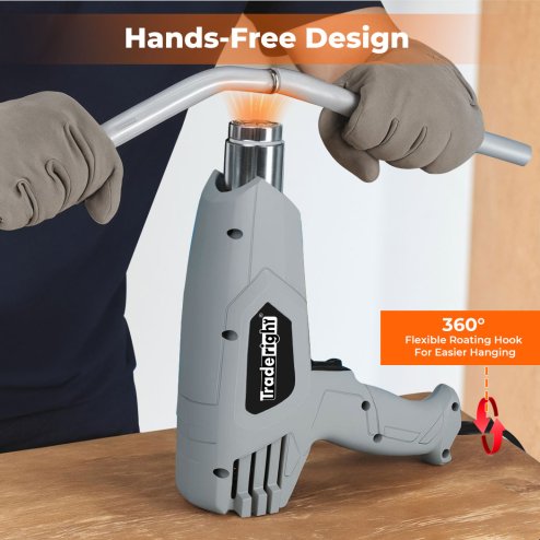 Traderight 2000W Heat Gun Hot Air Blower 2 Temperature Paint Remover 4 Nozzles