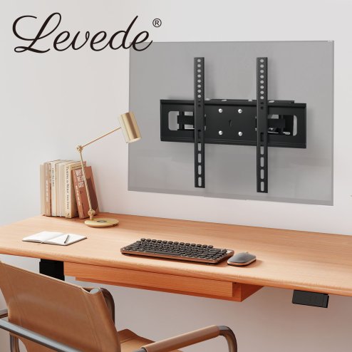 Levede Full Motion TV Wall Bracket for 32-65 Inch Curved Flat Screens TVs