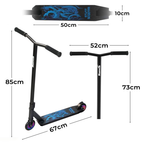 Monvelo Stunt Scooter Aluminium Deck Alloy Core Wheels