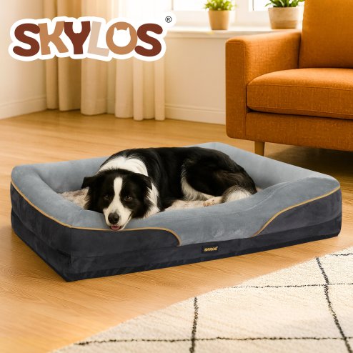 Skylos 68cm Dog Bed Orthopedic Memory Foam Pet Cushion Washable Puppy Mattress