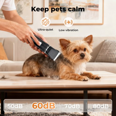 Skylos Pet Clipper Cat Dog Grooming Trimmer Shaver Cordless Rechargeable Kit