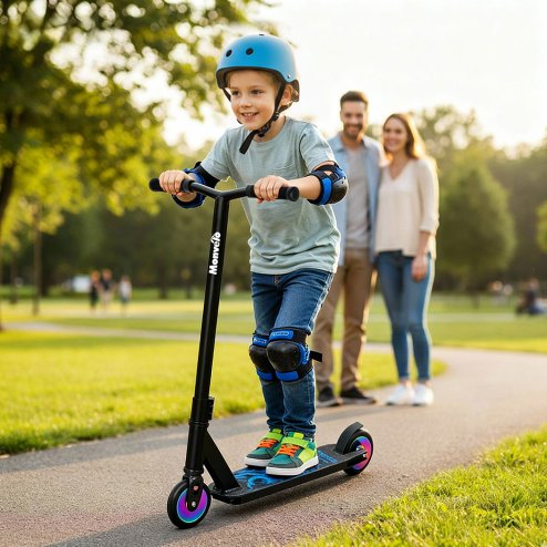 Monvelo Stunt Scooter Aluminium Deck Alloy Core Wheels