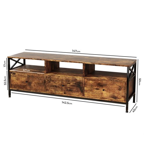 Levede TV Stand Cabinet Entertainment Unit with Drawers Shelves for 65 Inch TV