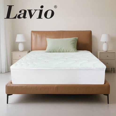 Lavio Mattress Topper Pillowtop Memory Foam Bamboo Cover Bed Protector Single