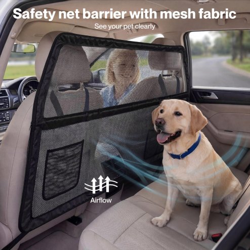 Skylos Dog Car Barrier Net Mesh Dog Guard Safety Car Boot Back Seat Pet Barrier