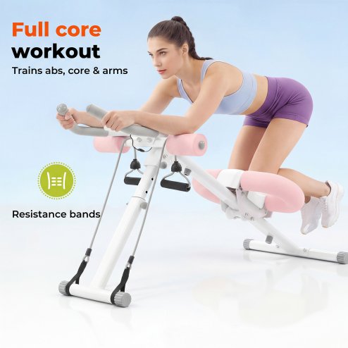 Centra Adjustable AB Machine Foldable Abdominal Trainer Home Workout LED Monitor