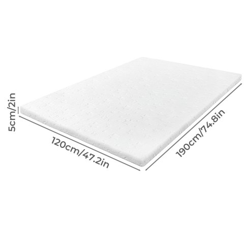 Lavio Mattress Topper Small Double Memory Foam Bamboo Charcoal Washable Cover