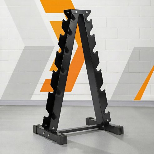 Centra Hex Dumbbells Stand 5-40kg Set Weight Storage Holder Rack Steel 6 Tier