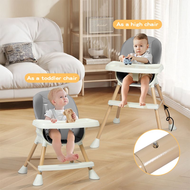 Dekko Adjustable 6-In-1 Baby Highchair Infant Feeding Seat Toddler Table Chair