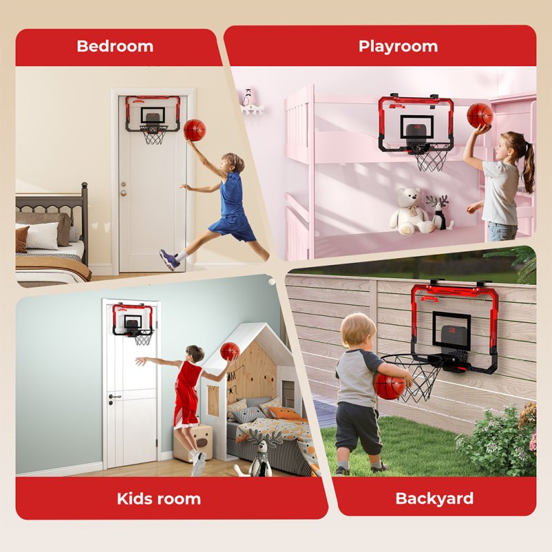 Dekko Basketball Hoop Scoring for Kids With 4 Balls