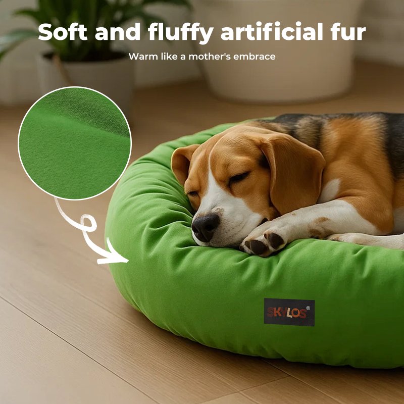 Skylos Dog Bed Donut Soft Large Cat Beds For Calming Pet Anti Anxiety Washable M