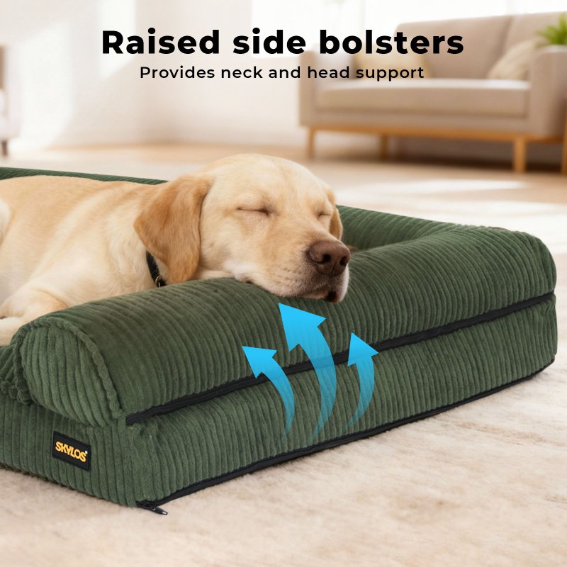Large Dog Pet Bed Orthopedic Washable Waterproof Corduroy Wear Resistant 93x63cm