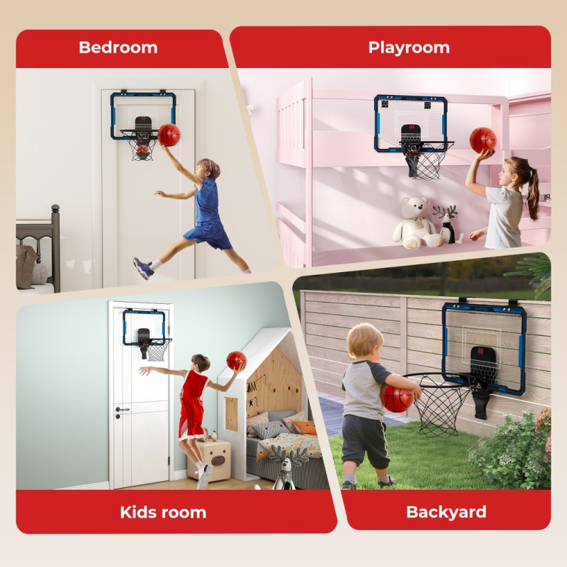 Dekko Basketball Hoop Automatic Scoring for Kids With 4 Balls