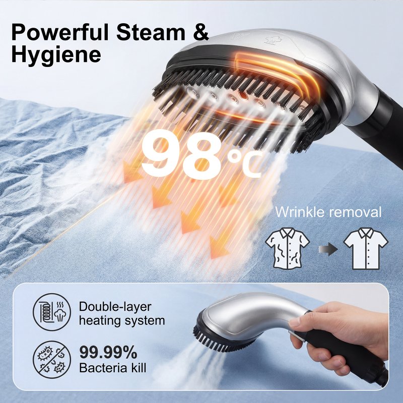 Spector Upright Garment Clothes Steamer 3.3L Vertical Standing Steamer 4 Levels