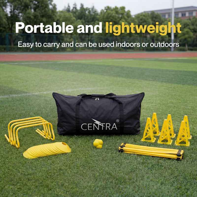 Centra Football Training Equipment Pro Agility Kit Speed Ladder Cones Hurdle