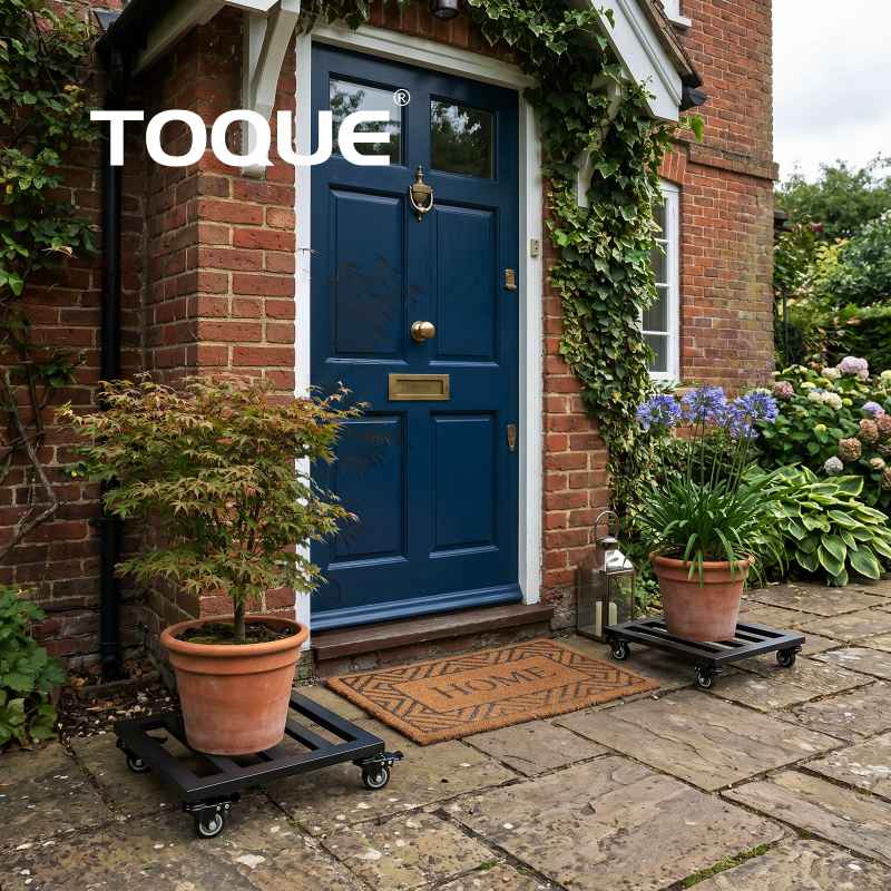 Toque Plant Caddy with Wheels Heavy Duty Rolling Plant Stand Trolley 2PCS