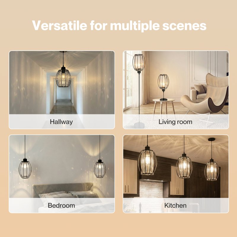 Emitto Crystal Ceiling Light Shade Pendant Lamp shade Table Floor Lamps Black