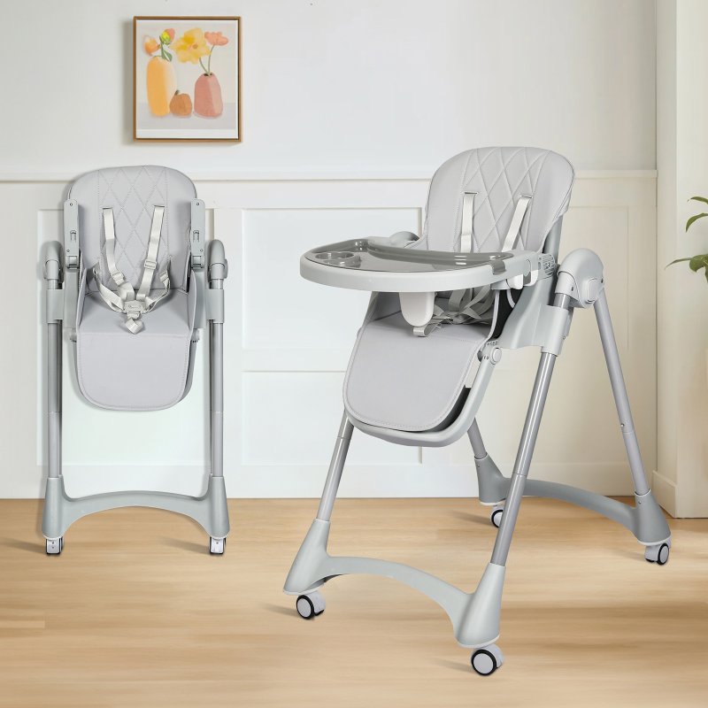 Dekko Baby High Chair 4 in1 Foldable Toddler Feeding Table Adjustable Portable