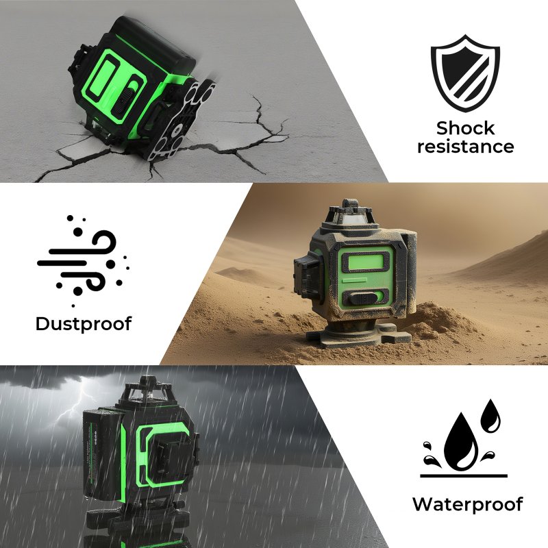 Traderight Laser Level 4D 16 Line Green Self -Leveling with Remote Tripod