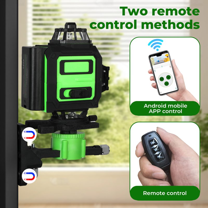 Traderight Laser Level 4D 16 Line Green Self -Leveling with Remote Tripod