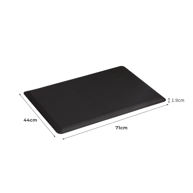 Marlow Anti Fatigue Mat Standing Desk Rug Kitchen Home Office Foam Black 50x80