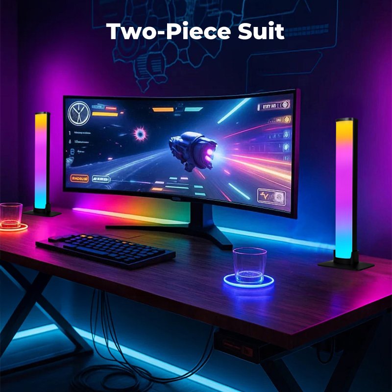 Emitto 2x Smart RGB LED Light Bar Ambient Lamp Color Changing Music TV Backlight