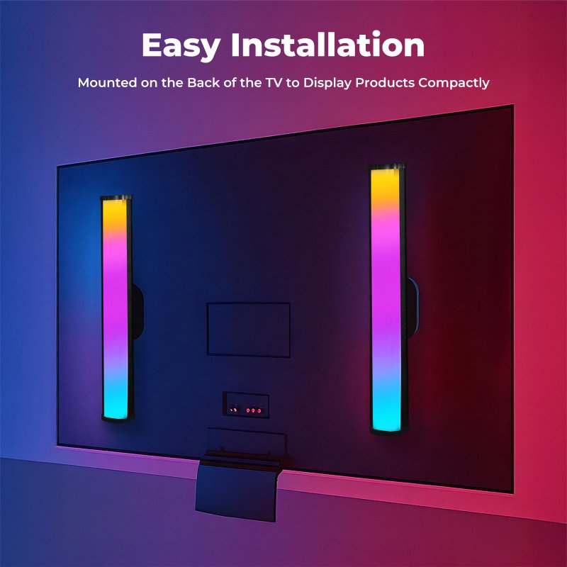 Emitto 2x Smart RGB LED Light Bar Ambient Lamp Color Changing Music TV Backlight