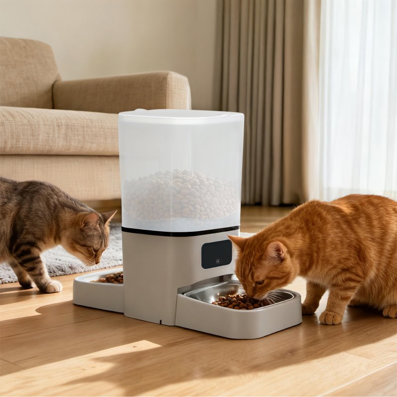 Skylos Dog Feeder Food Automatic Dispenser 6L Dual Bowl APP Timer Portal Contol