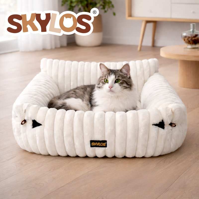 Skylos Pet Sofa Couch Bed for Cats Small Dog Washable Expandable Soft Deep Sleep
