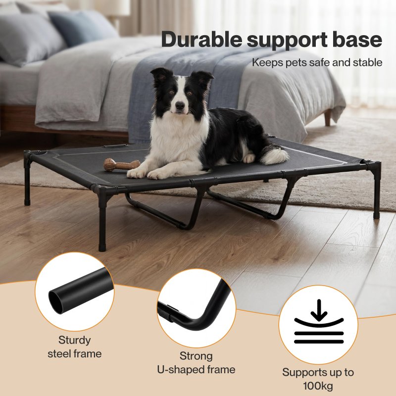 Skylos Elevated Dog Bed Large Mesh Raised Pet Cot Waterproof Indoor Outdoor