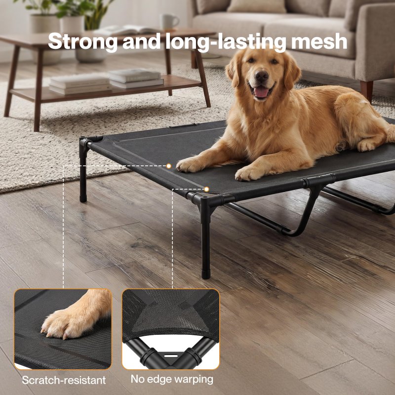 Skylos Elevated Dog Bed Large Mesh Raised Pet Cot Waterproof Indoor Outdoor