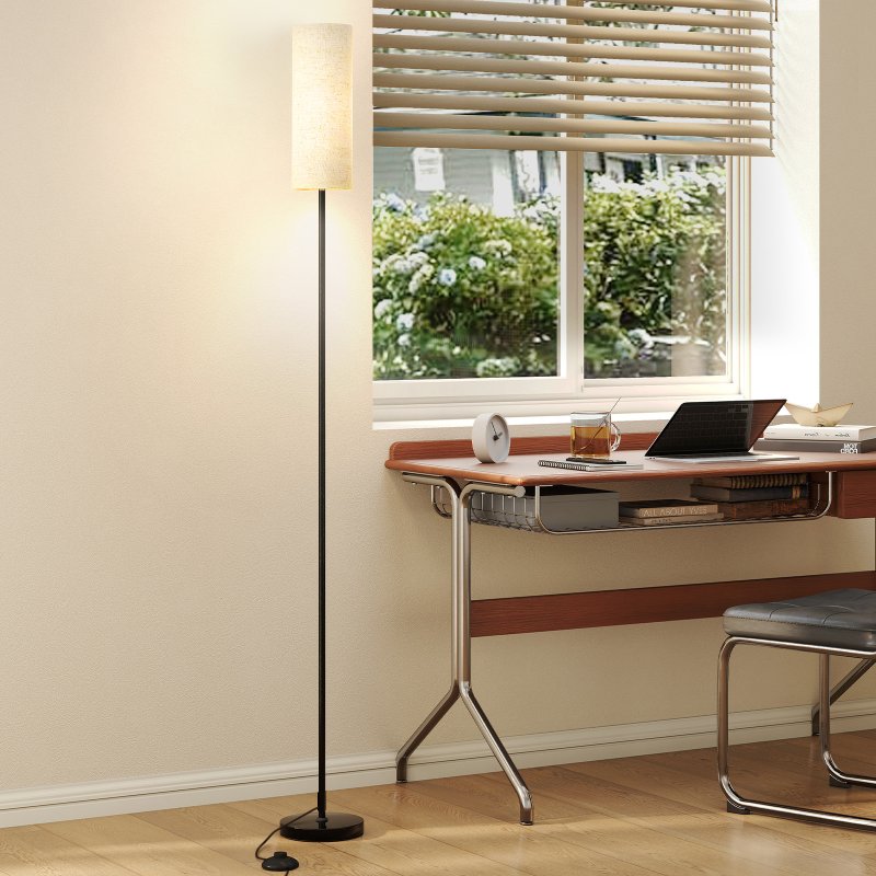 Emitto Led Floor Lamp Bedside Light Dimmable Remote & Foot Switch Bulb Included