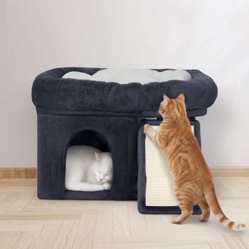 Skylos Cat Tree Tower Big Perch Bed Spacious Condo with Sisal Scratching Post