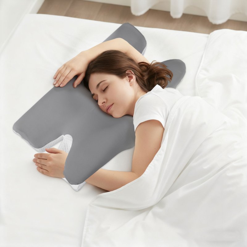 Lavio Ergonomic Horn Pillow for Neck Shoulder Pain Relief Side Sleeper Support