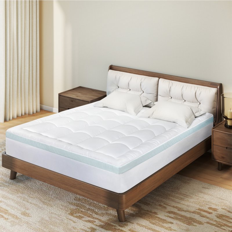 Lavio Quilted Mattress Protector King Thick Cooling Gel Memory Foam Bed Cover