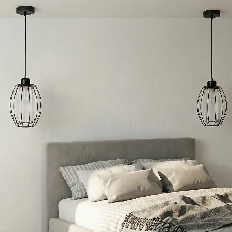Emitto Crystal Ceiling Light Shade Pendant Lamp shade Table Floor Lamps Black