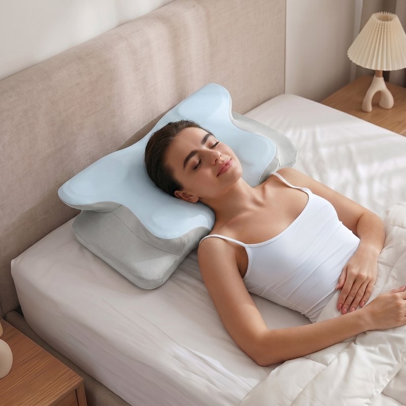 Lavio Contour Orthopedic Pillow Memory Foam Ergonomic Cervical Neck Pain Relief