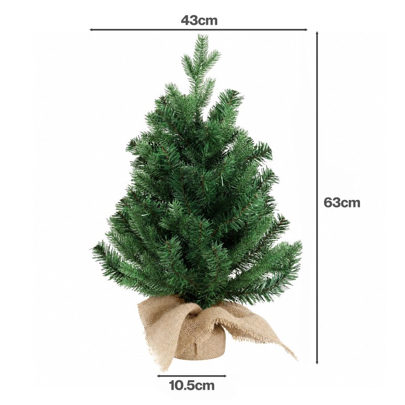 Santaco Christmas Tree Xmas Spruce Cement Base 75 PVC Tips Tabletop Indoor Green