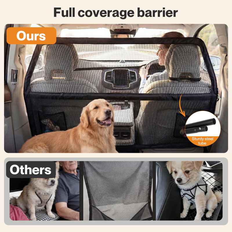 Skylos Dog Car Barrier Net Mesh Dog Guard Safety Car Boot Back Seat Pet Barrier